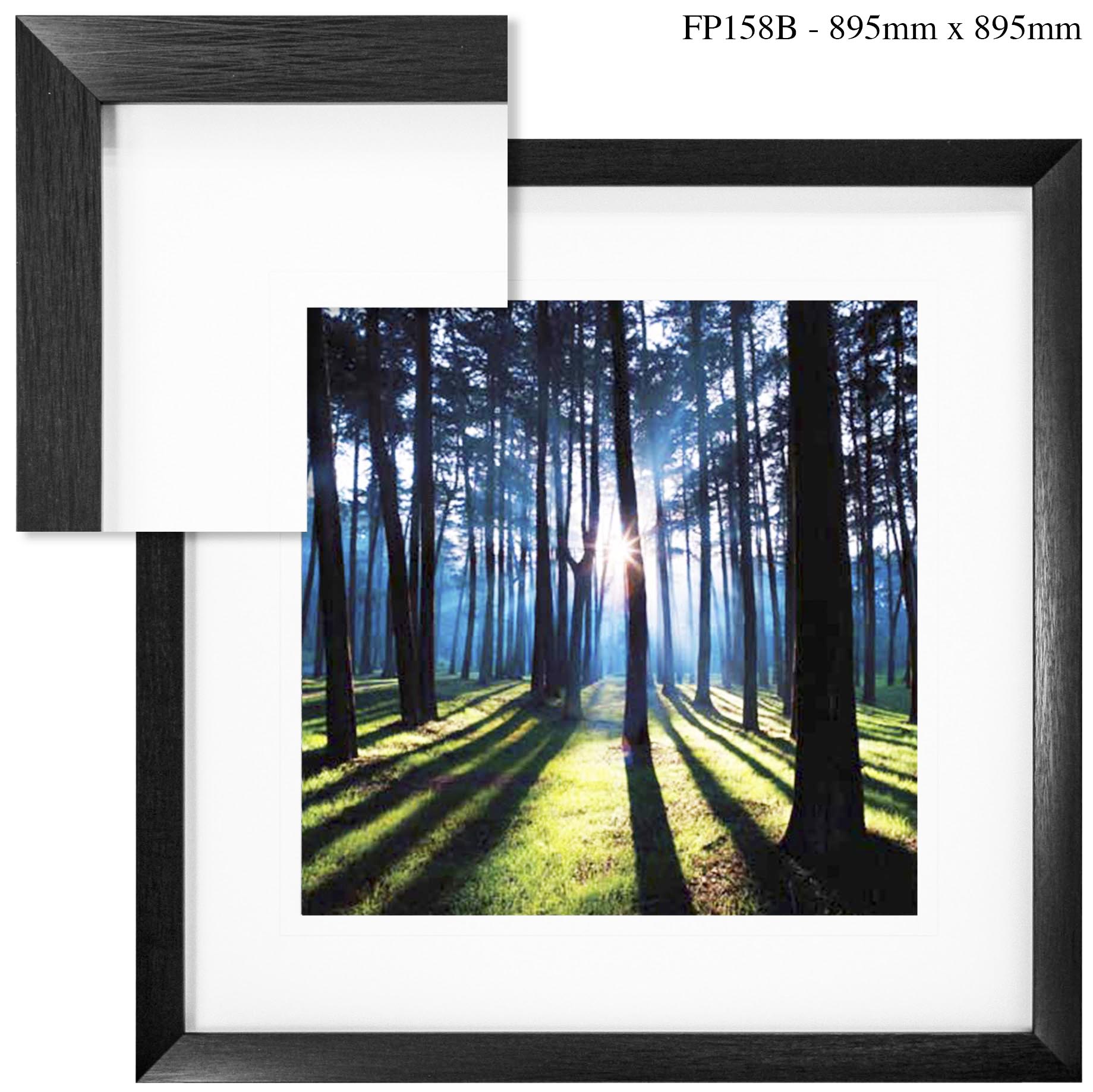 FP158B Wall décor art framed print landscape black frame